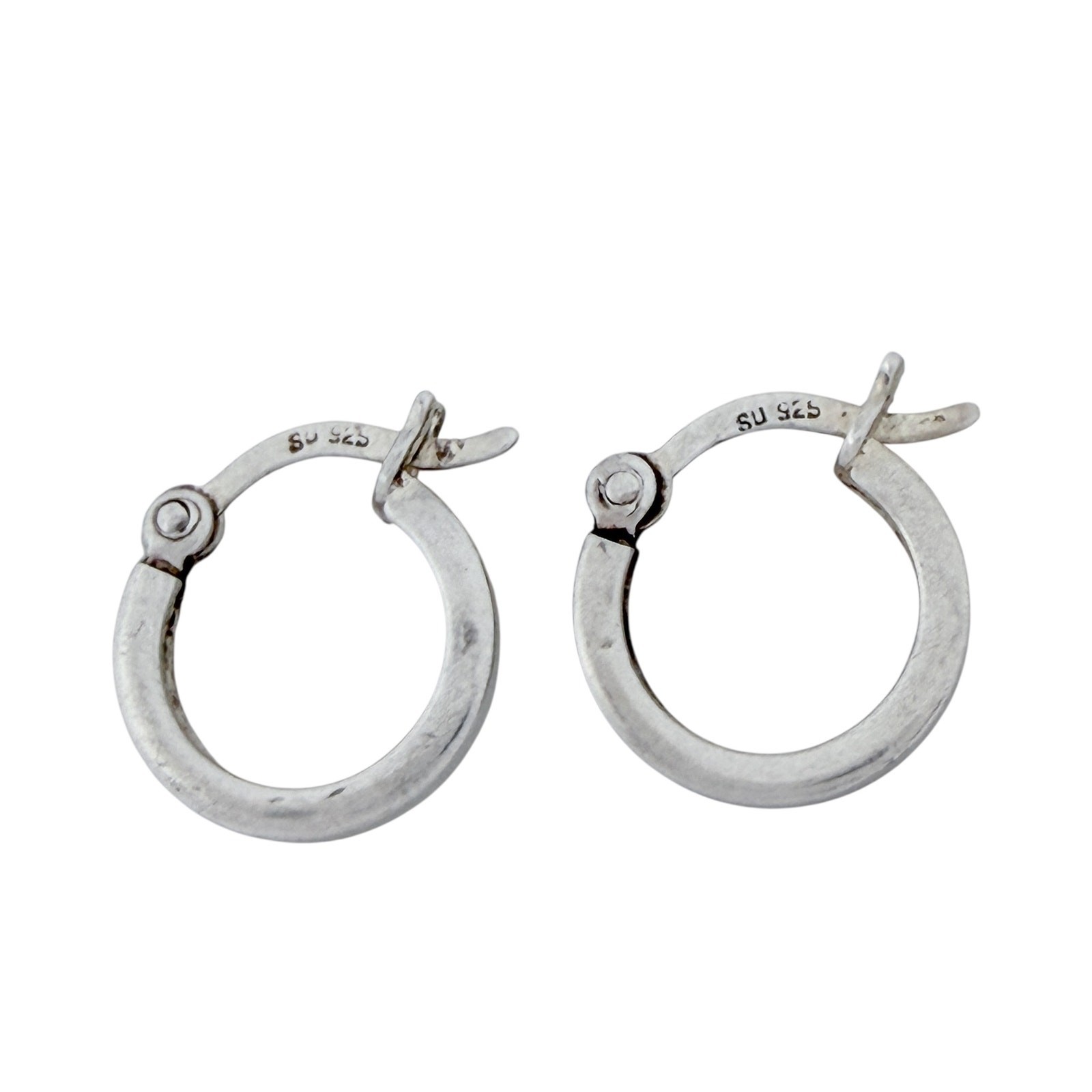Vintage Sterling Silver 925 Classic Hoop Earrings
