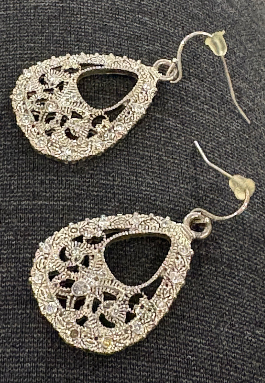 Vintage Sparkling Earrings & Bracelet w Alternating Small & Large Faceted Stones