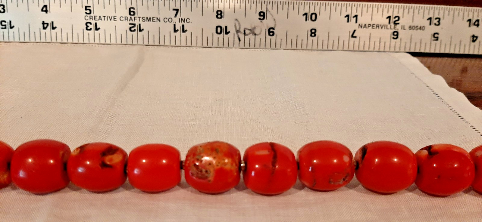 Vintage, Red Chunky Coral Necklace