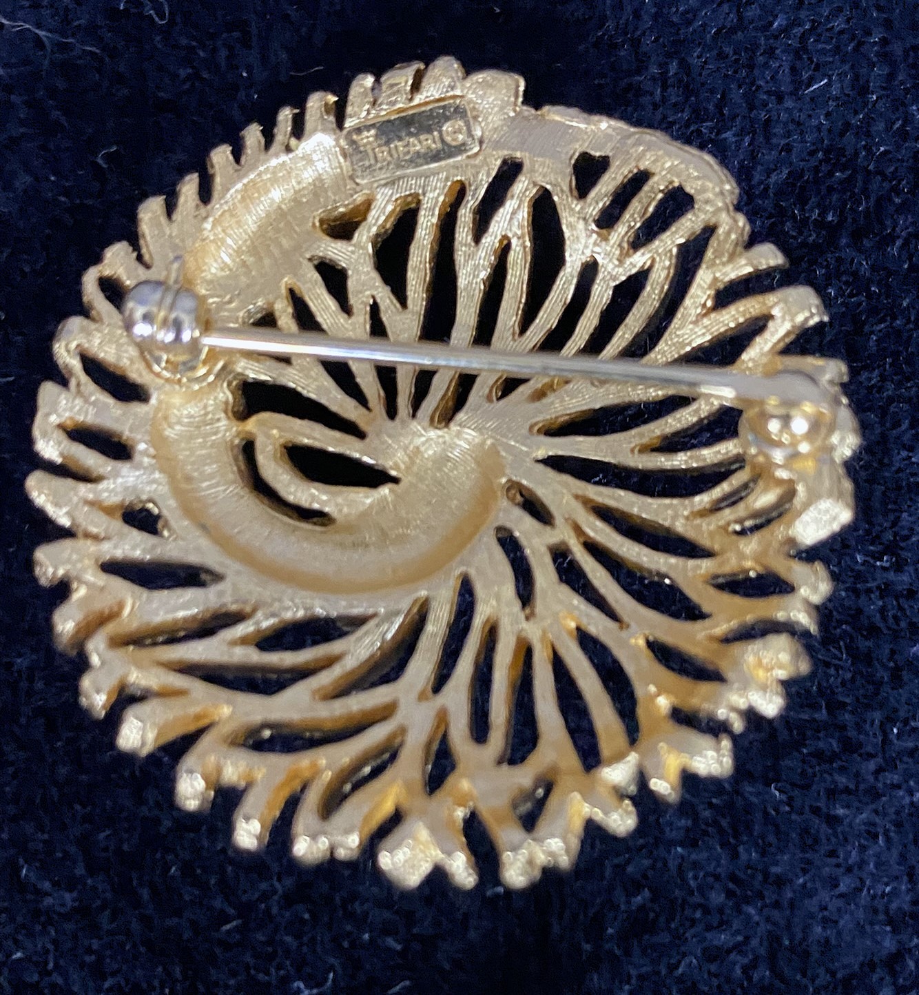 Vintage Signed Crown Trifari Jewelry, Bracelet, 3 Broochs, 4 Pair Clip Earrings