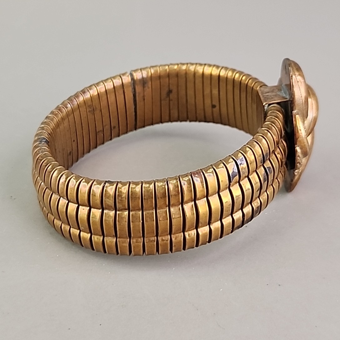 Vintage Victorian Expandable Bangle Bracelet Tubogas Germany Gold Filled 6.5″