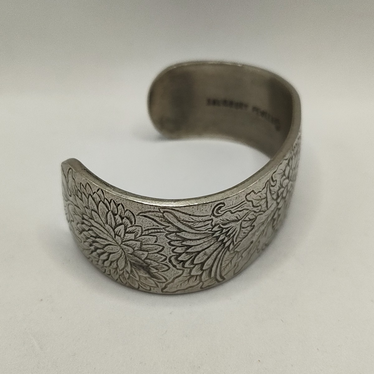 Salisbury Pewter Classic Flower Of The Month Cuff Bracelet November Floral Art