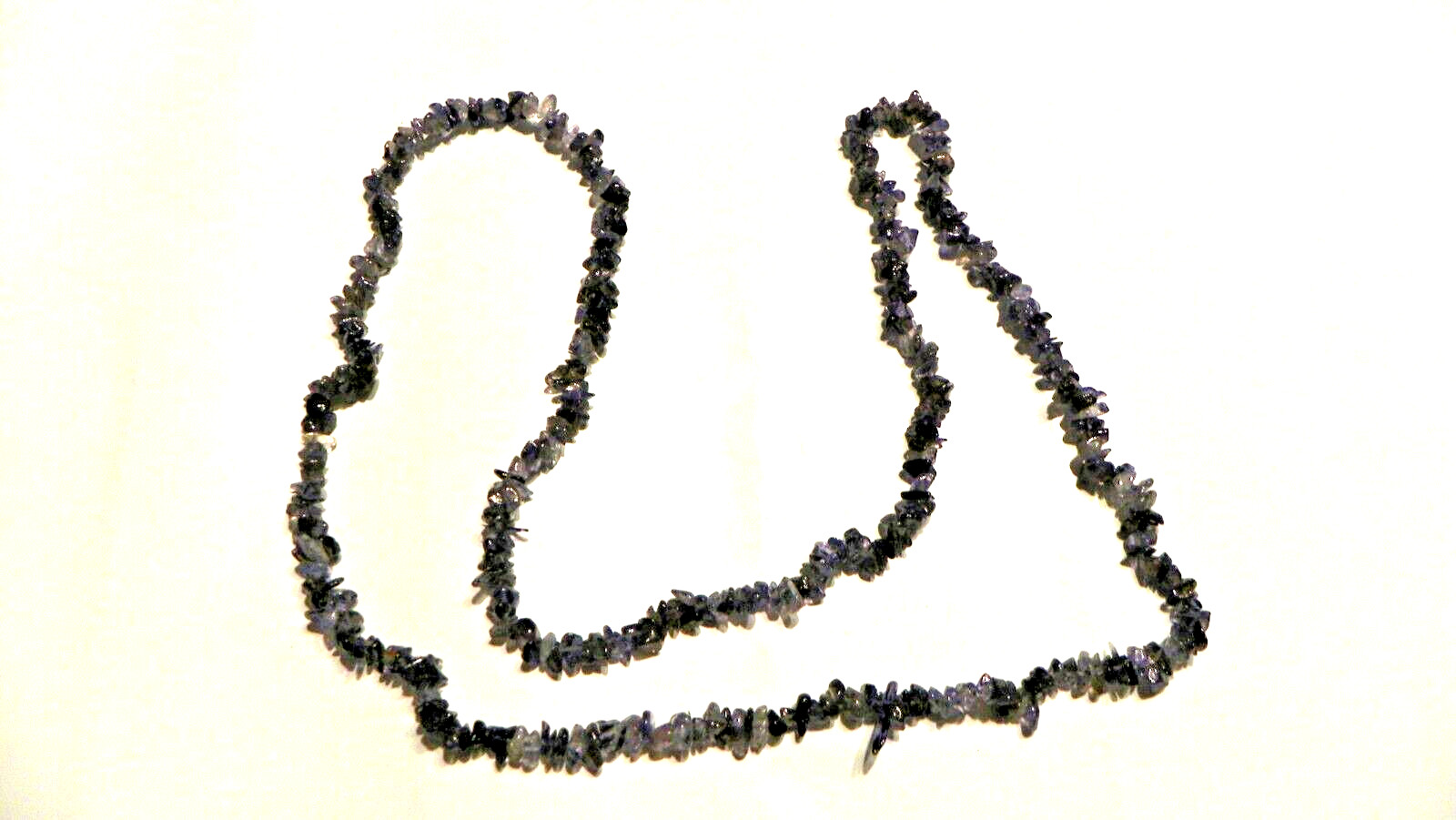 vtg purple iolite chip necklace 16.5”