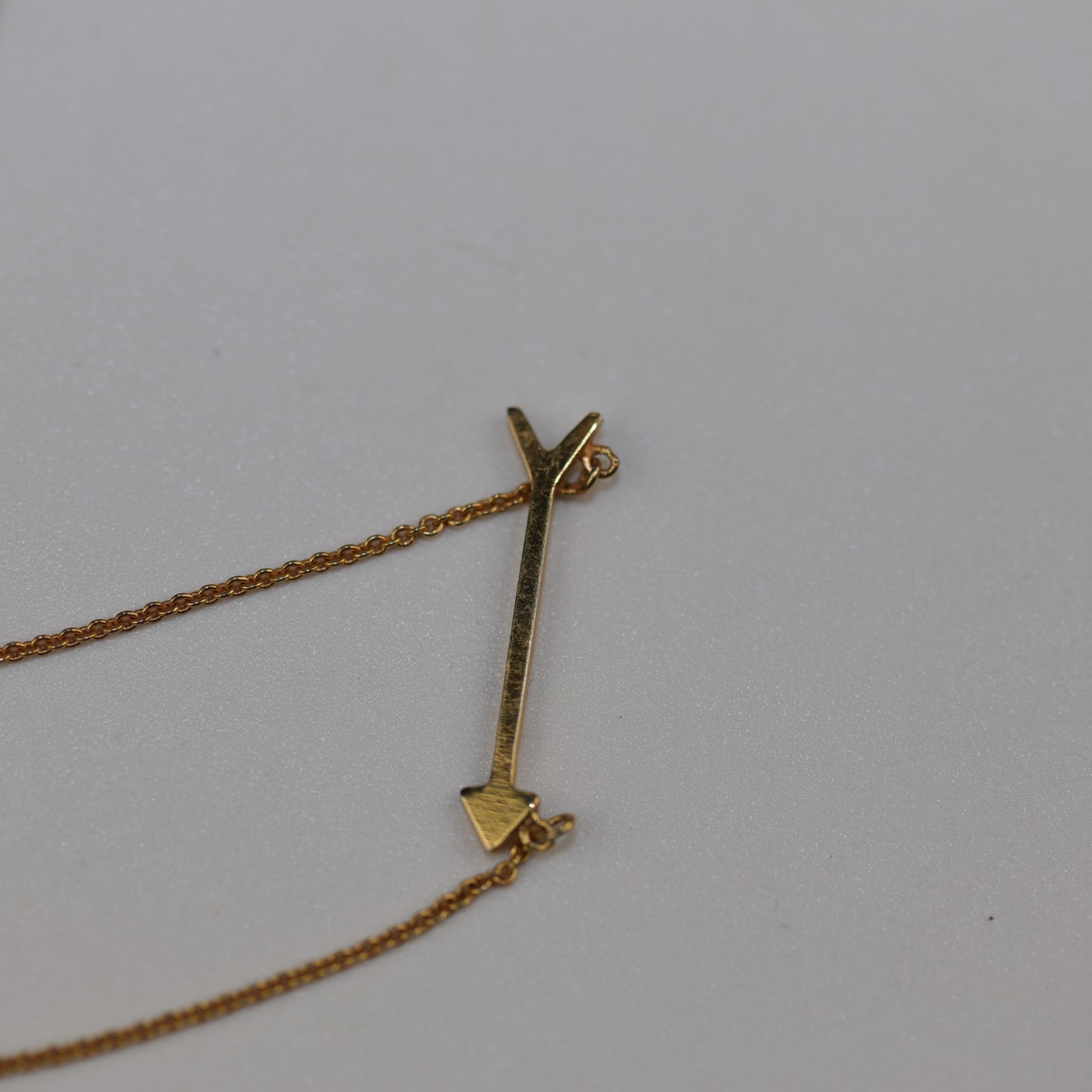 Golden Arrow Pendant Necklace Vermeil Sterling Silver
