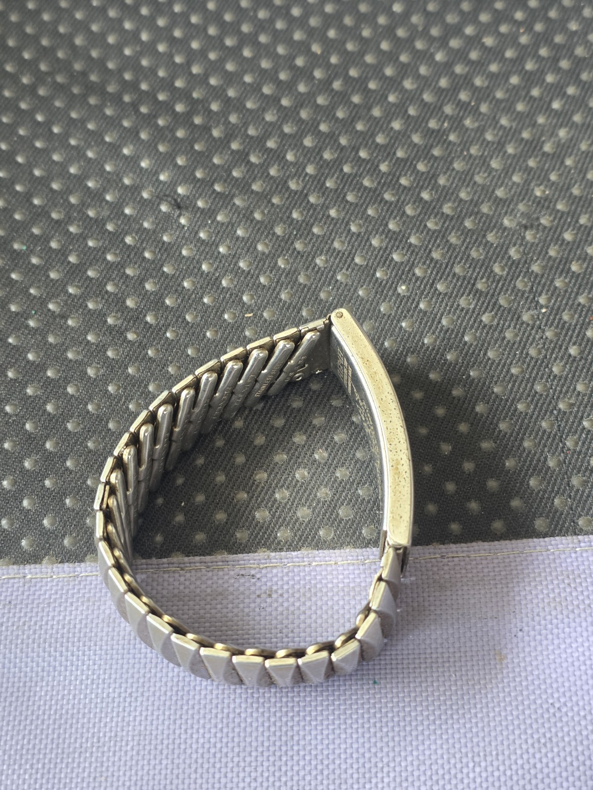 Vtg Sterling Silver Top Flex-Let engraved Lee Picture Bracelet Pre Owned #H