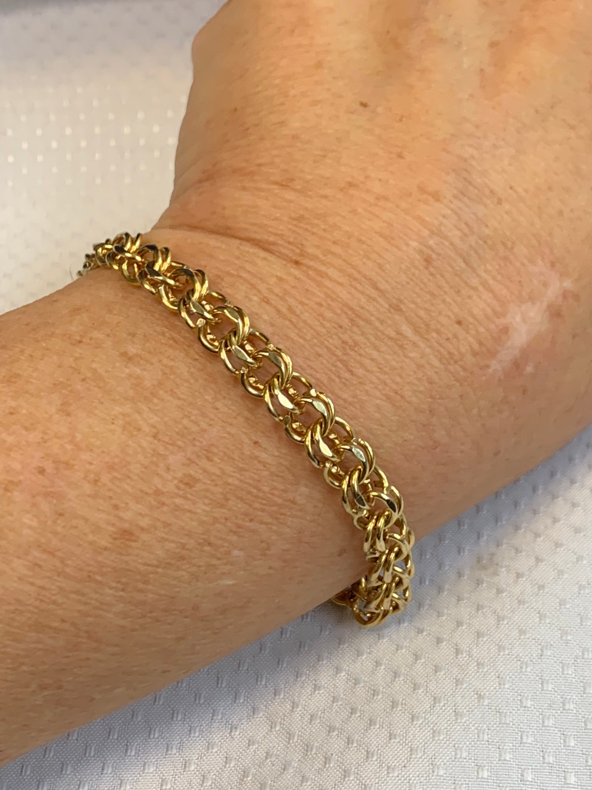 Vtg 1/20 12K Gold Filled BA Ballou Co Charm Bracelet 13.93g Jewelry 7.5″ Chain