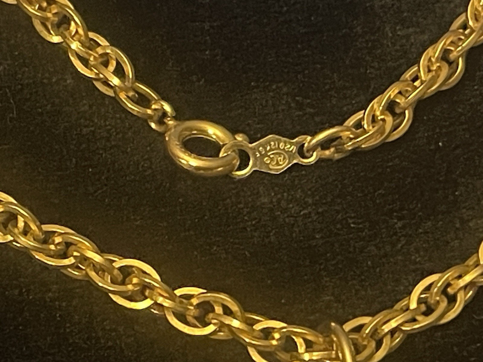 Vintage Edwardian Caco 25″ 12K Y Gold Filled Triple Link Rope Chain Necklace🌺🌺