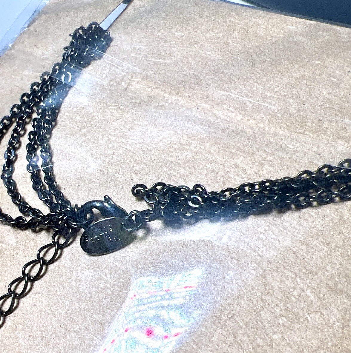 Lia Sophia 🦄 Gray (Grey) Pearl & Aurora Borealis Faceted Multi-Strand Necklace
