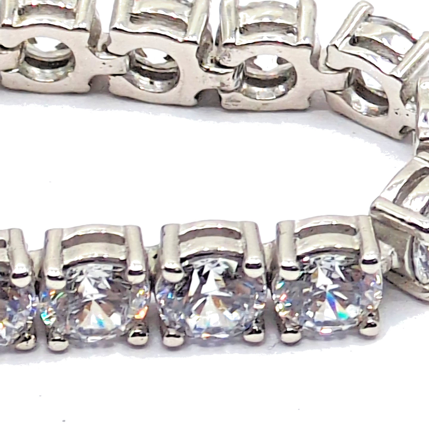 Brilliance Sterling Silver 925 Simulated Diamond CZ Classic Tennis Bracelet