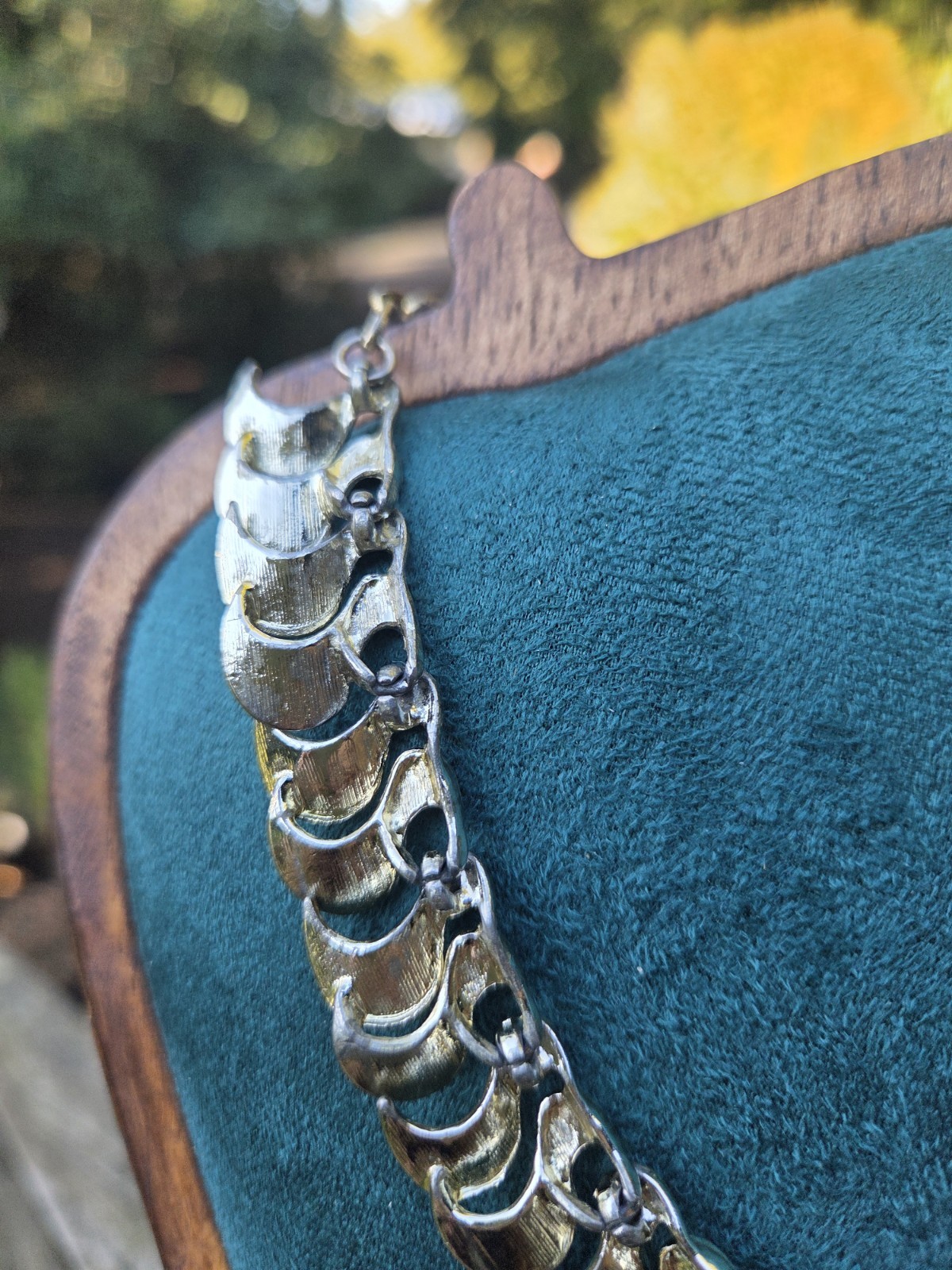 Vintage Gold Tone Collar Necklace Shepherds Hook Clasp
