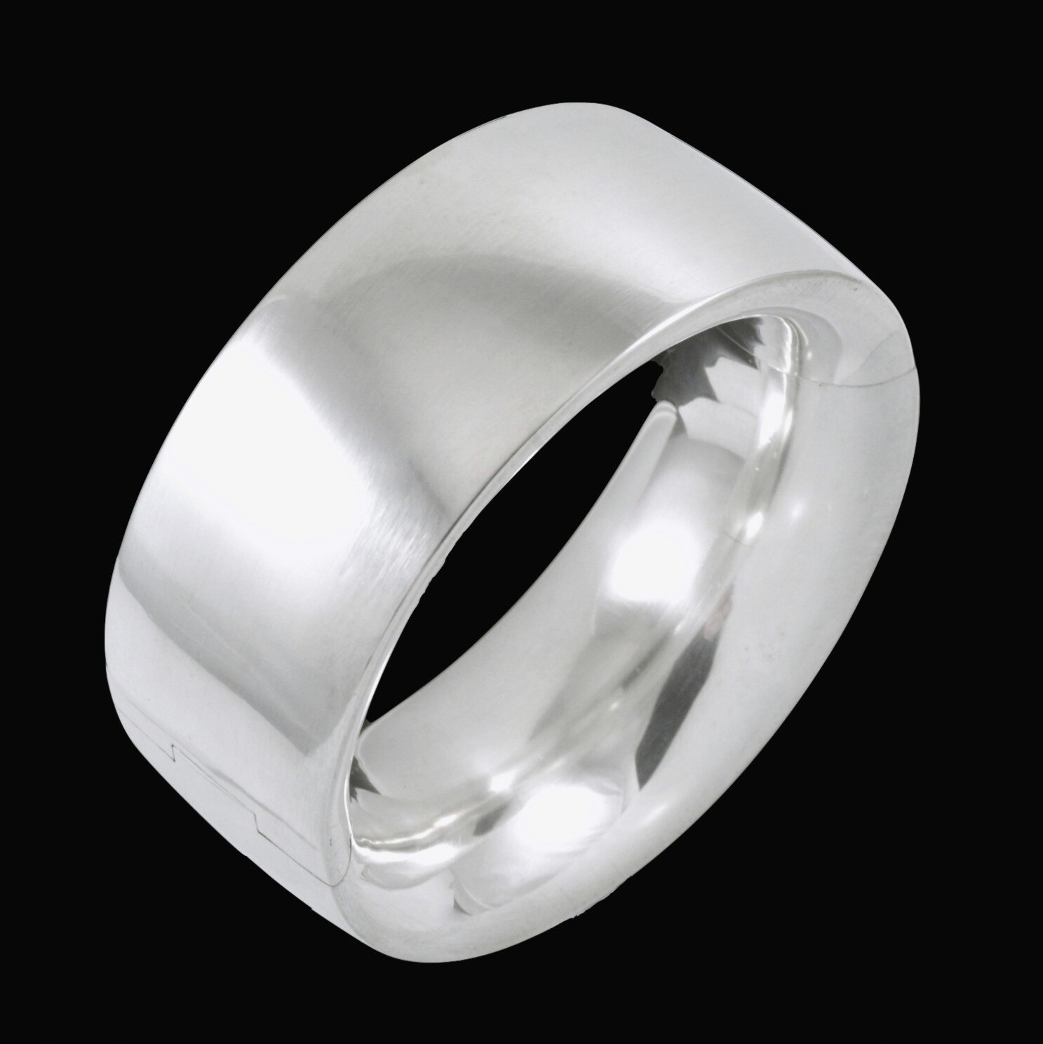 Hans Hansen – Denmark. Large Hindged Sterling Silver Bangle – 1960s