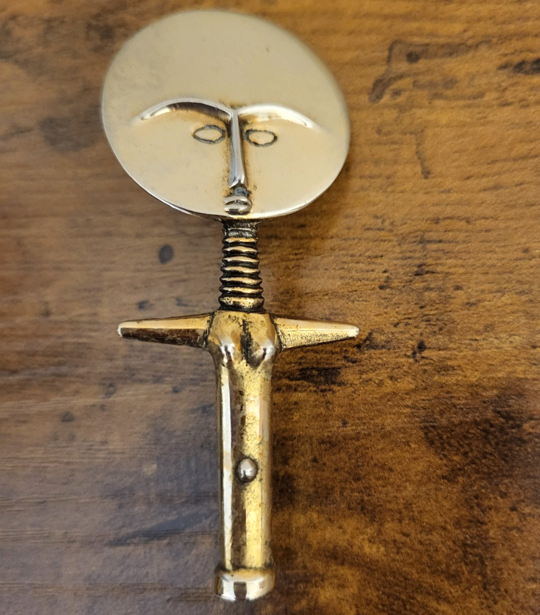 VTG. 70’s Signed Alva Museum Replicas Brooch/ Pin Ashanti Fertility Doll Goddess