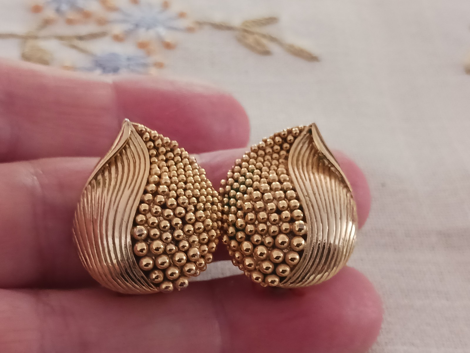 Clip Earrings Signed ORENA PARIS. Beautiful Clips Good