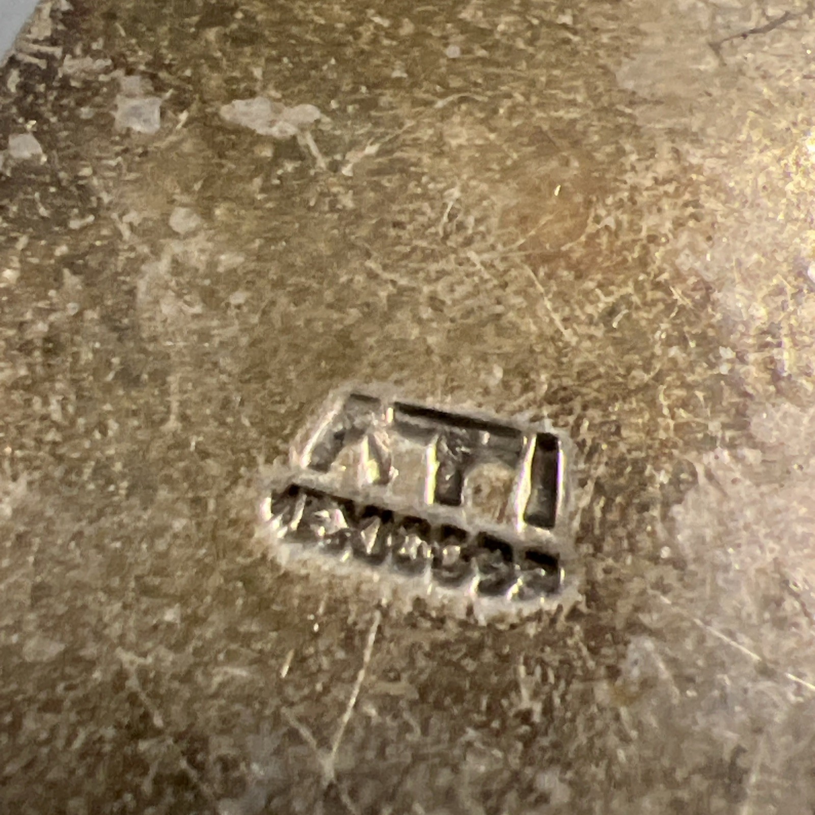 925 Sterling Silver VTG Modernist Pendant ~ Heavy Patina ~ ATI Mexico ~ 2” ~ 11g