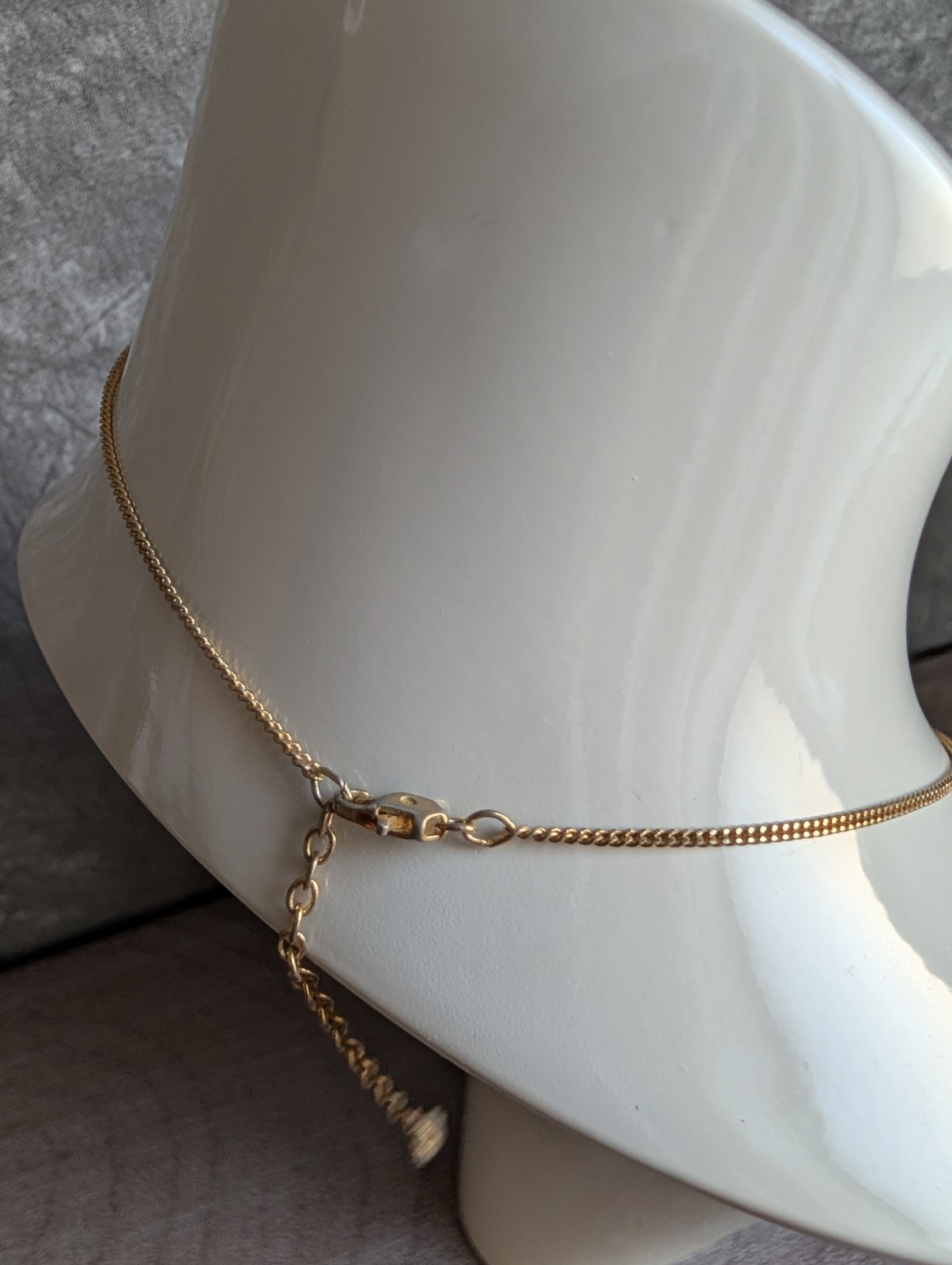 Vintage Courrèges Paris Gold-Tone Diamanté “AC” Logo Necklace