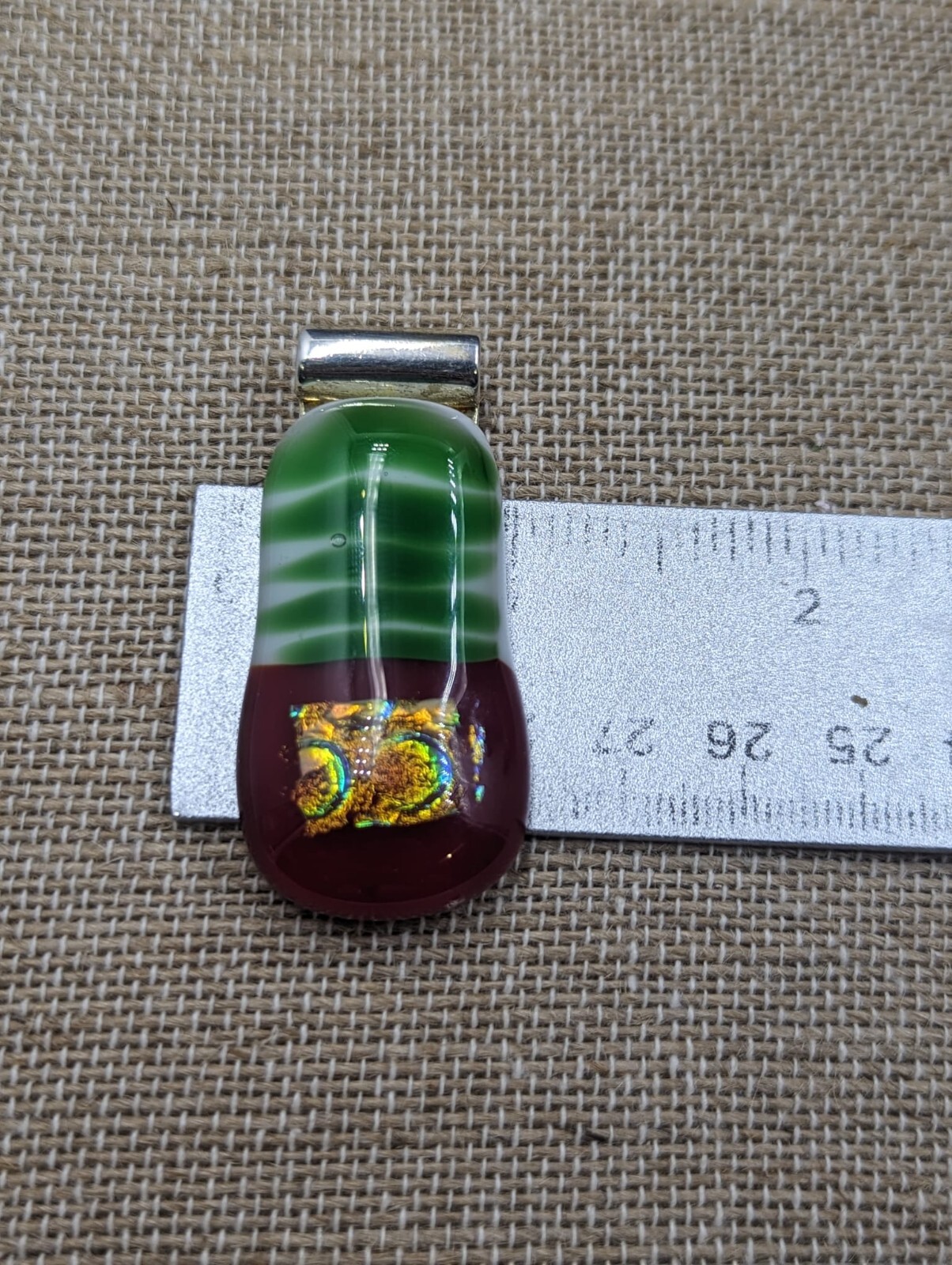 Vintage Genuine MURANO Glass Pendant Only Italy Abstract Art Glass SIGNED