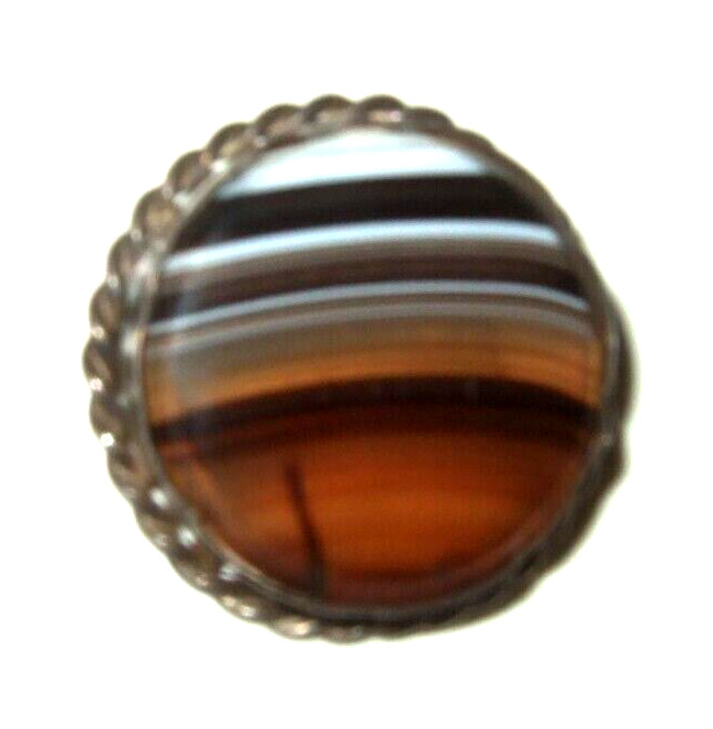 Scottish Agate Pin Antique Estate Jewelry