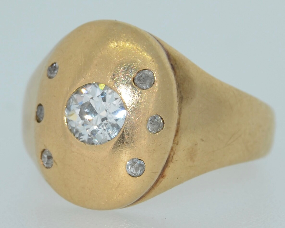Old European Cut Diamond & Mine Cut Diamond Ring