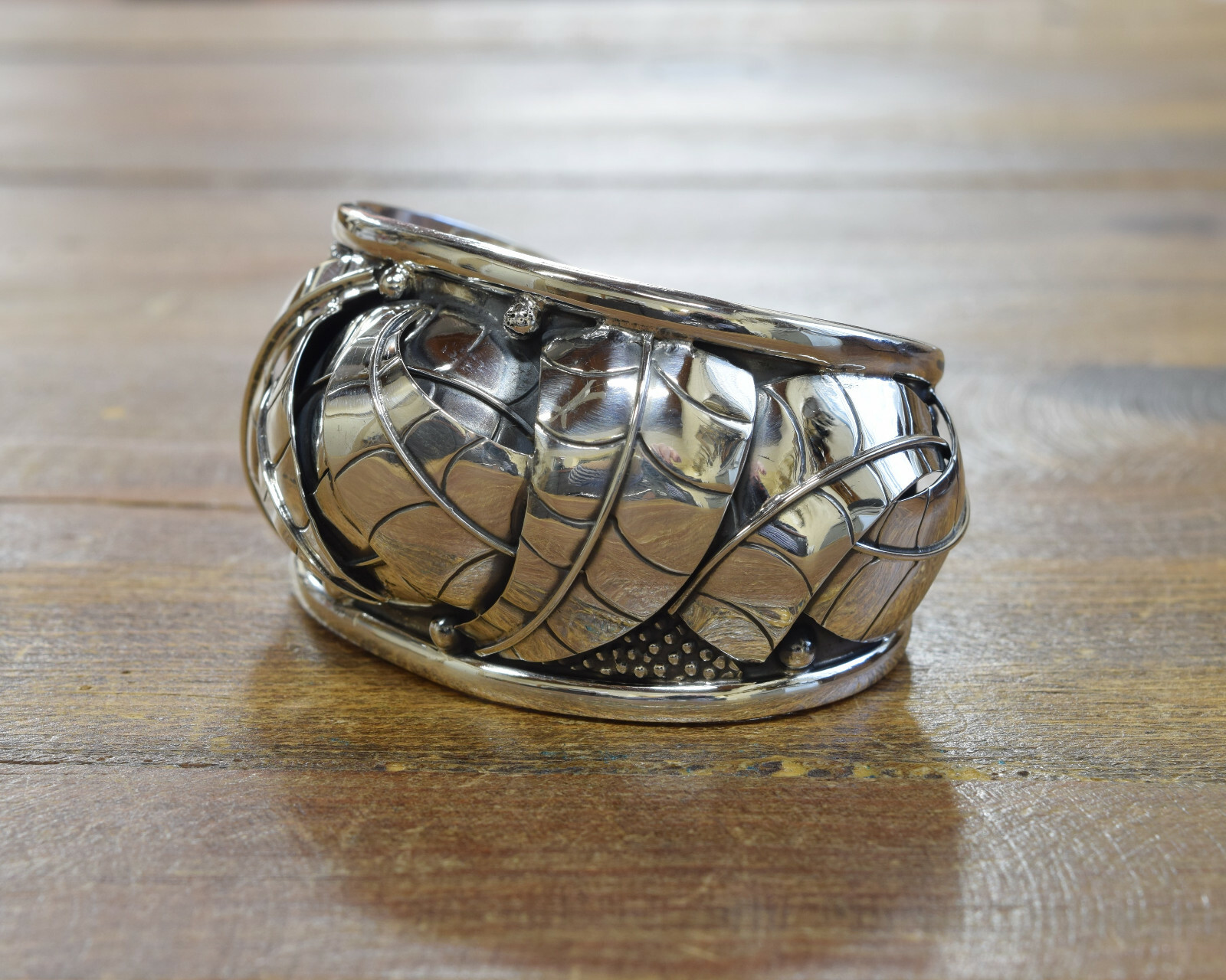Southwestern Sterling Silver Cuff Bracelet by Dominique Dinouart Design