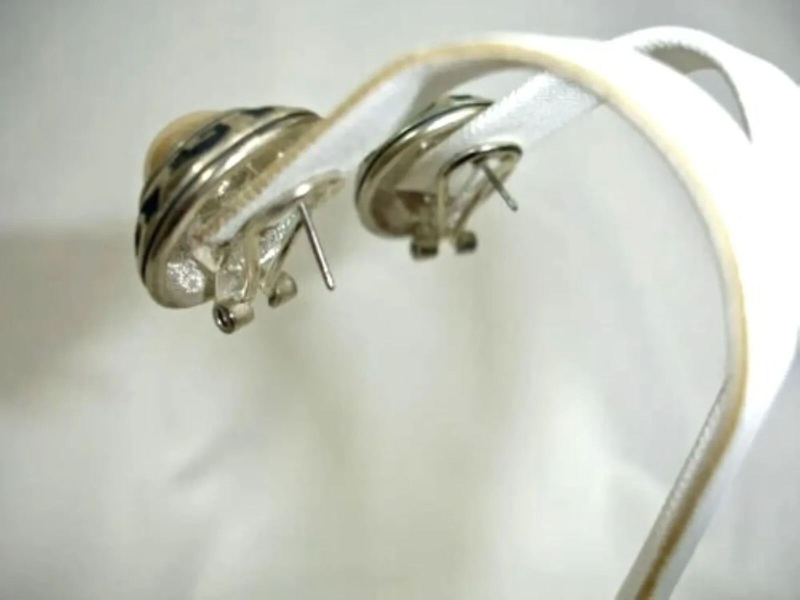 Faux Pearl Sterling Pierced Earrings – Marked Designer © DP Daniel H Pendersen