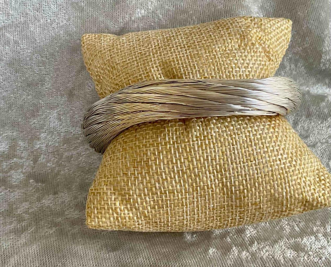 Los Castillo Taxco Silverplate 12 Strand Cable Cuff Bracelet – Heavy 6″ Wrist