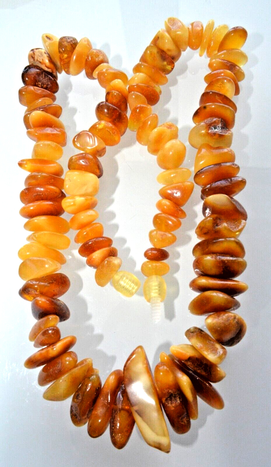 ✅49cm = 44gr RUSSIAN SOVIET BALTIC AMBER BEAD NECKLACE 琥珀 BRACELET STONE PENDANT