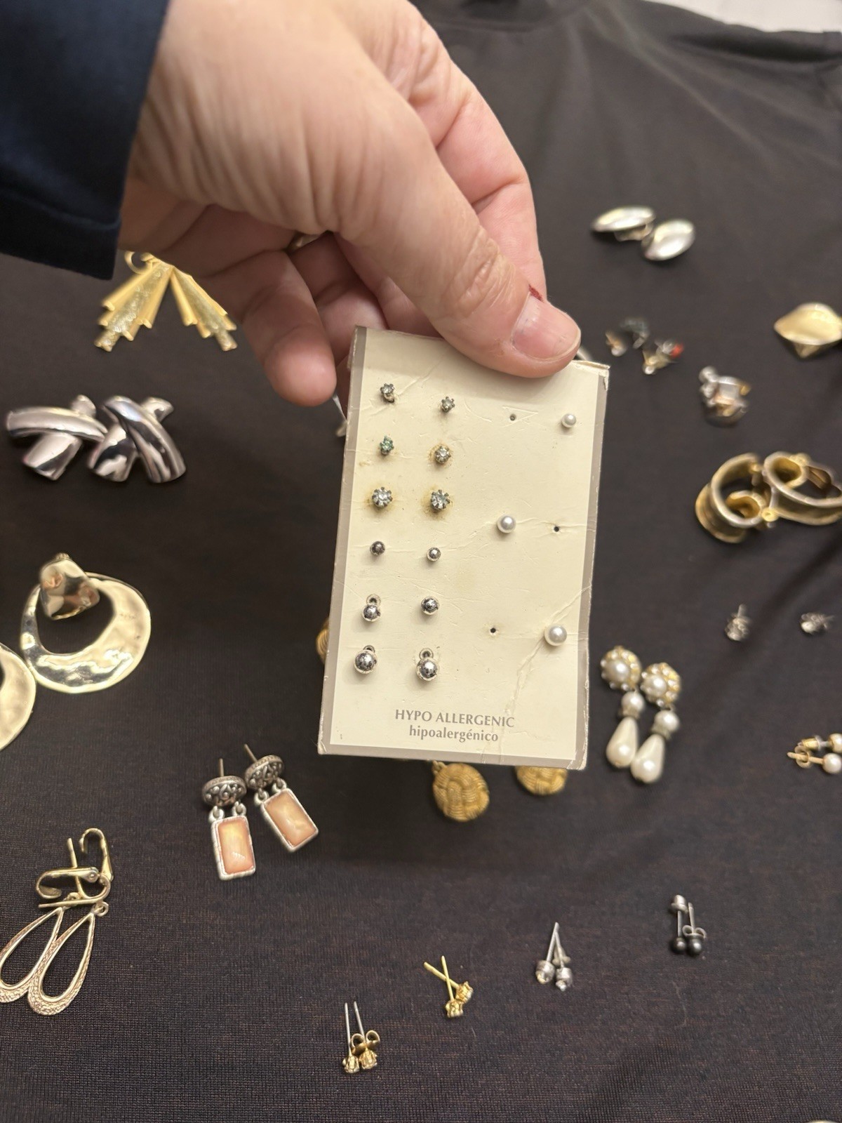 Vintage Mixed Lot Earrings 60s-80s theme costume jewelry