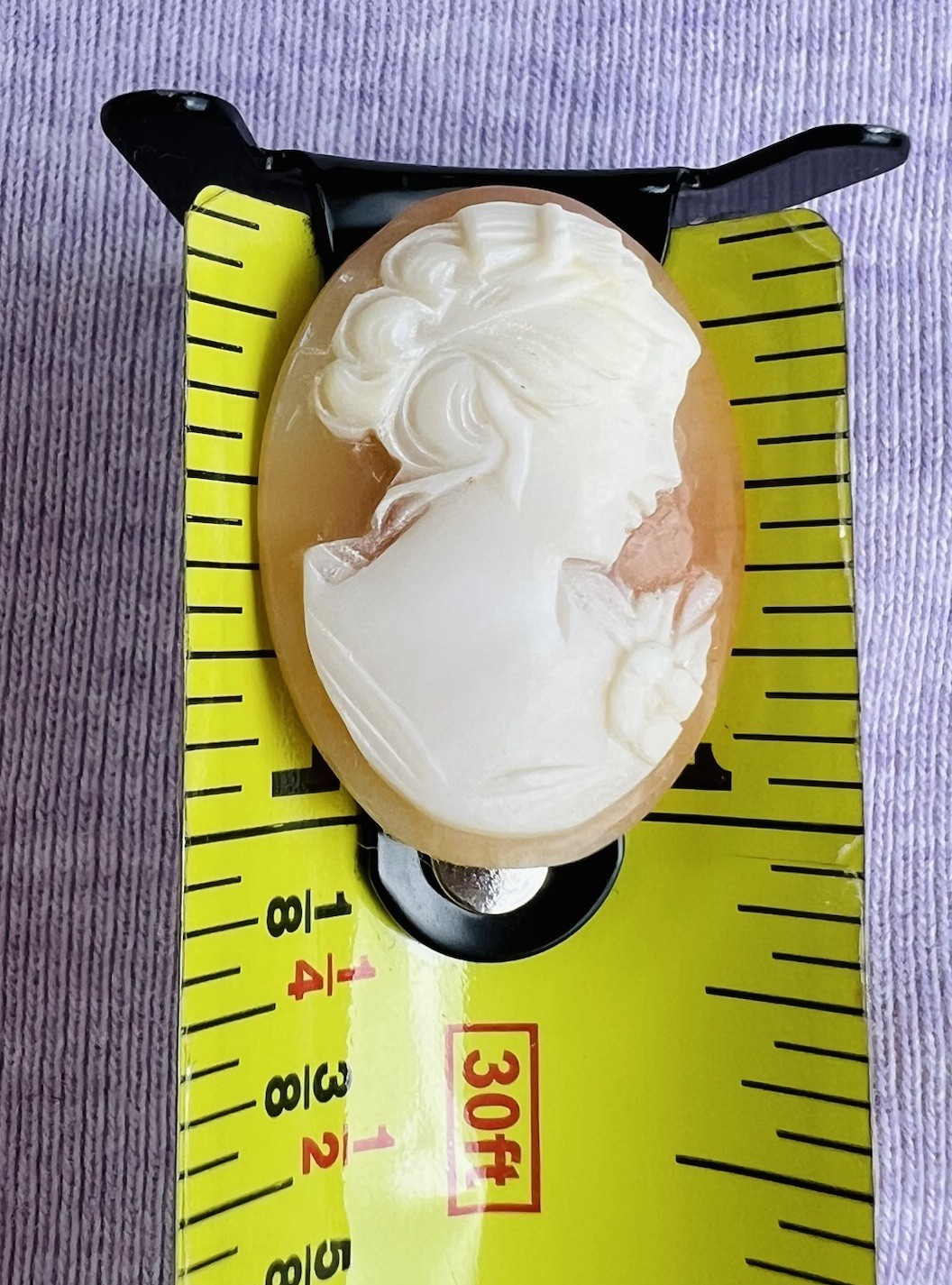 Vtg Hand Carved Shell Cameos (3) Loose Oval Lady Portrait Right Facing 3
