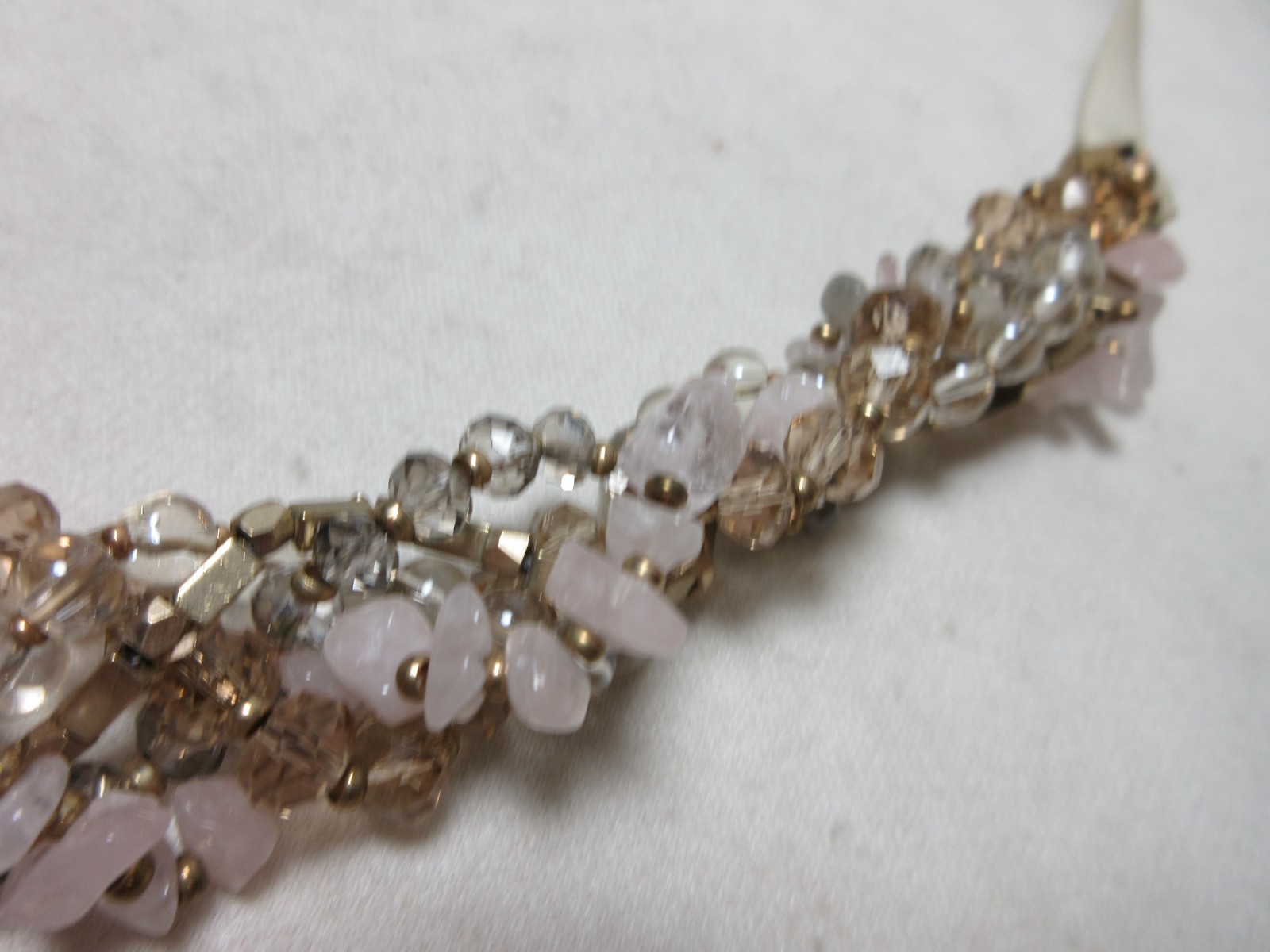 LOFT PINK STONE RIBBON NECKLACE #6