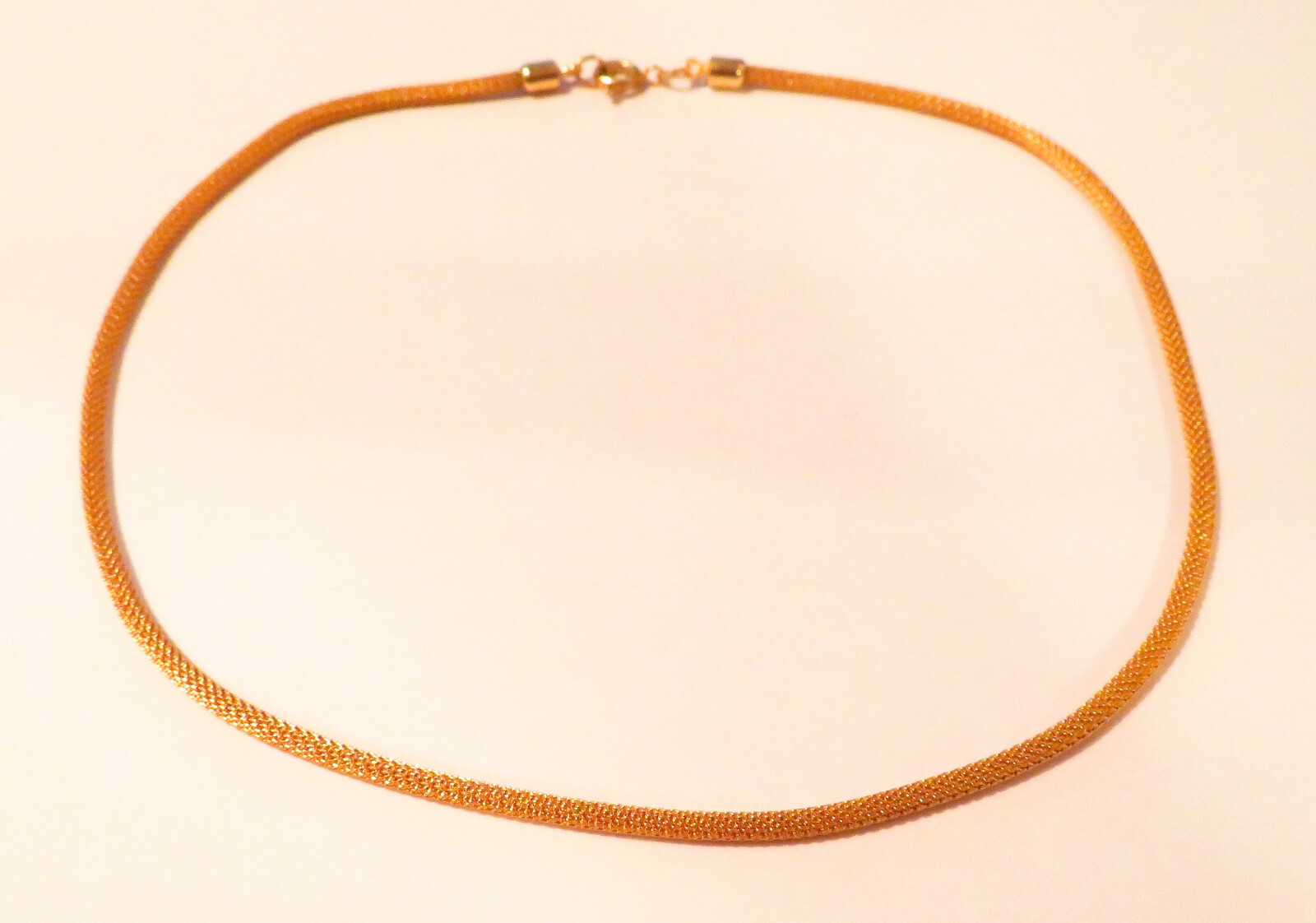 Vintage Golden Mesh Necklace Gold Tone