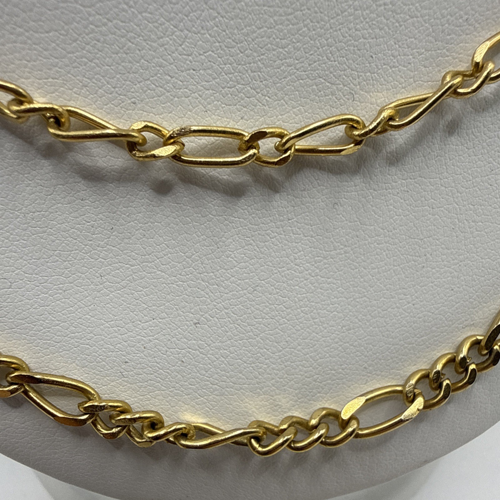 Vintage Gold Tone Figaro Chain Necklace Set -Approx. 9″ and 12″ lengths