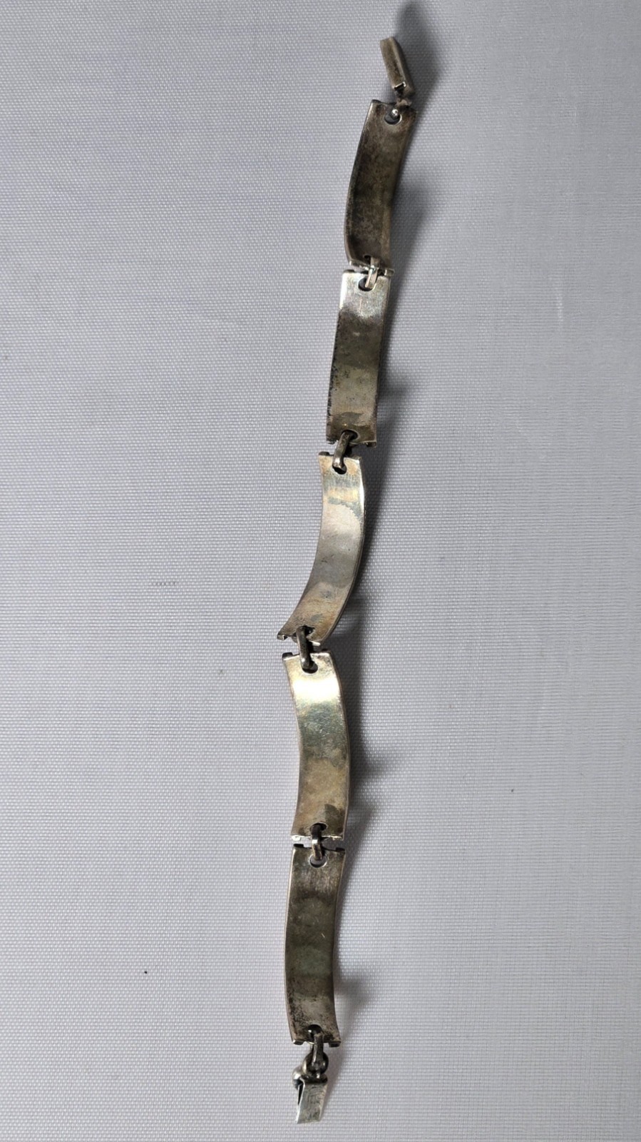 VINTAGE 925 Silver Hinged Bangle Bracelet w/Floral Designs & Embellishments