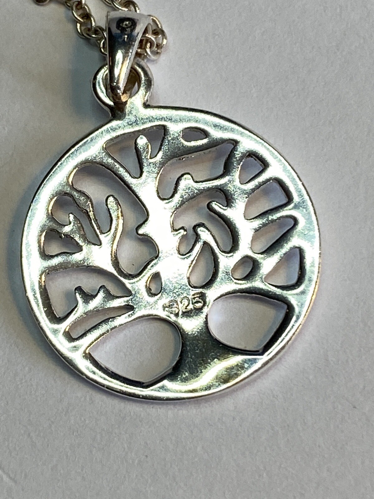 Vintage Tree of Life 925 Silver Necklace and Pendant 18″