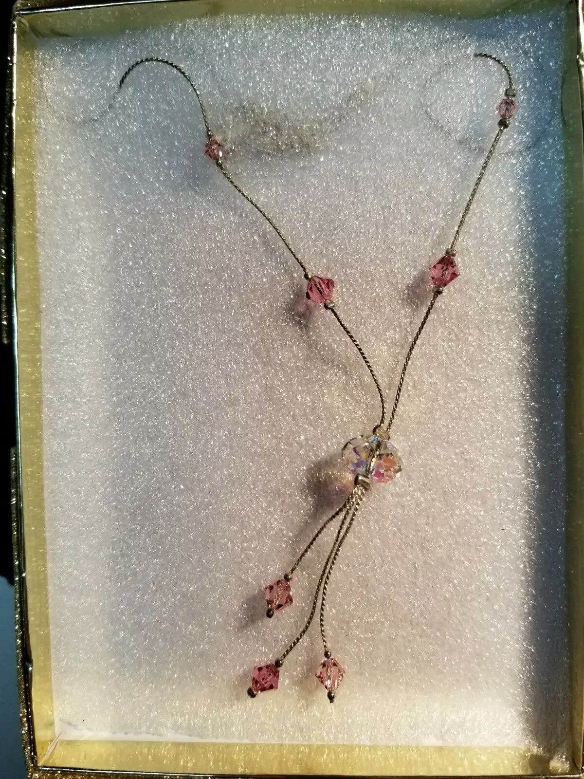 Stunning Swarovski Crystal/ Stirling Silver Choker Necklace And Earrings 2…