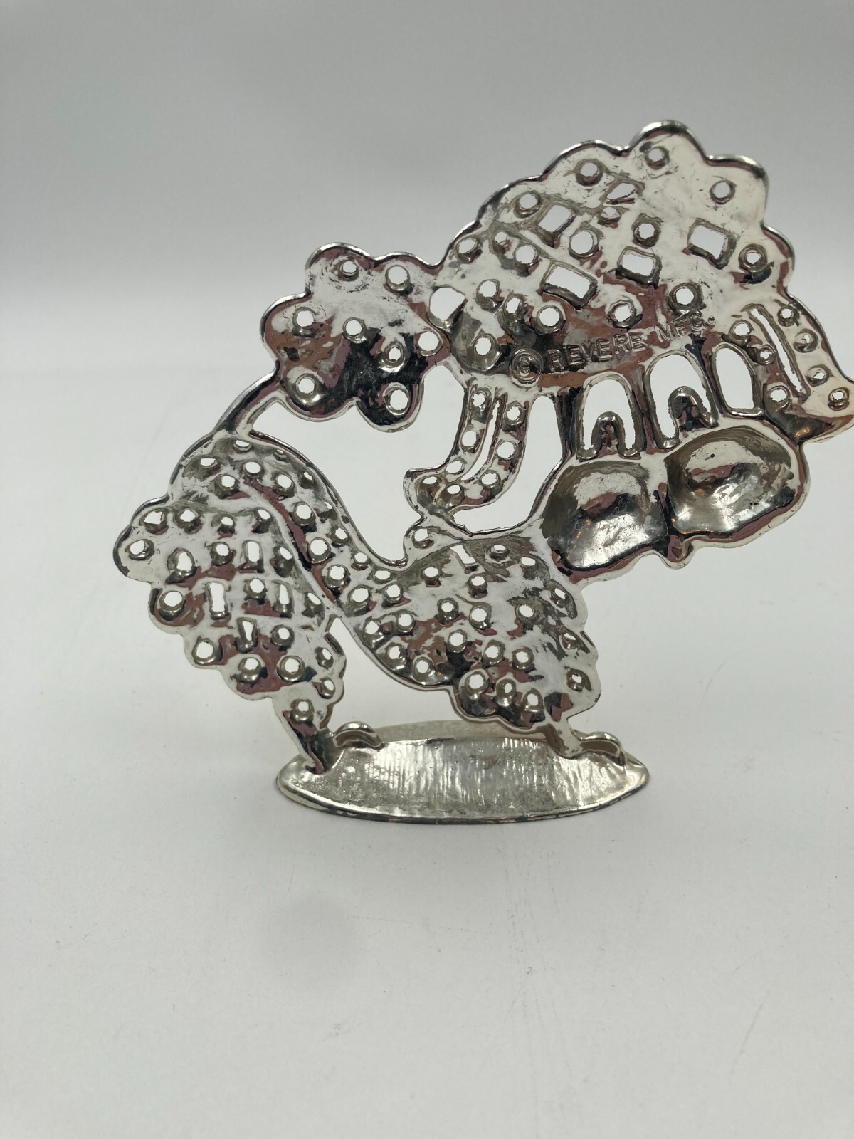 Vintage Silver Tone Poodle Earring Tree – Metal – Revere MFG