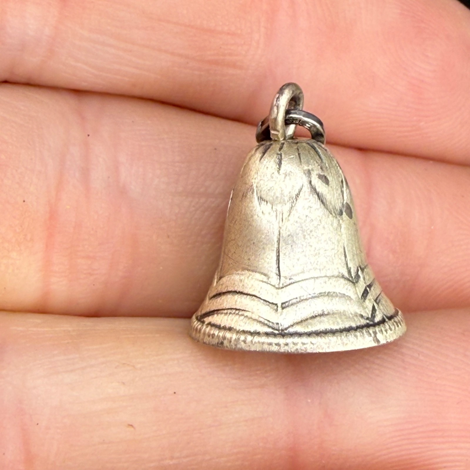 Vintage Sterling Silver Bell Charm Guardian