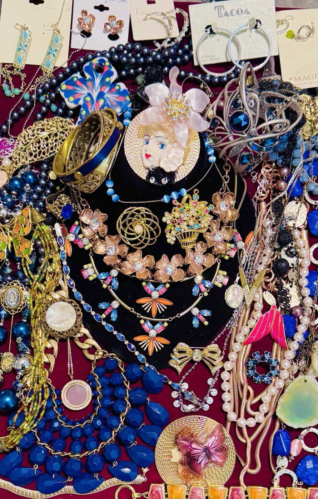 Vintage High End Costume Jewelry Trifari CARA Ethel Myrtle Origami Owl Chicos PD