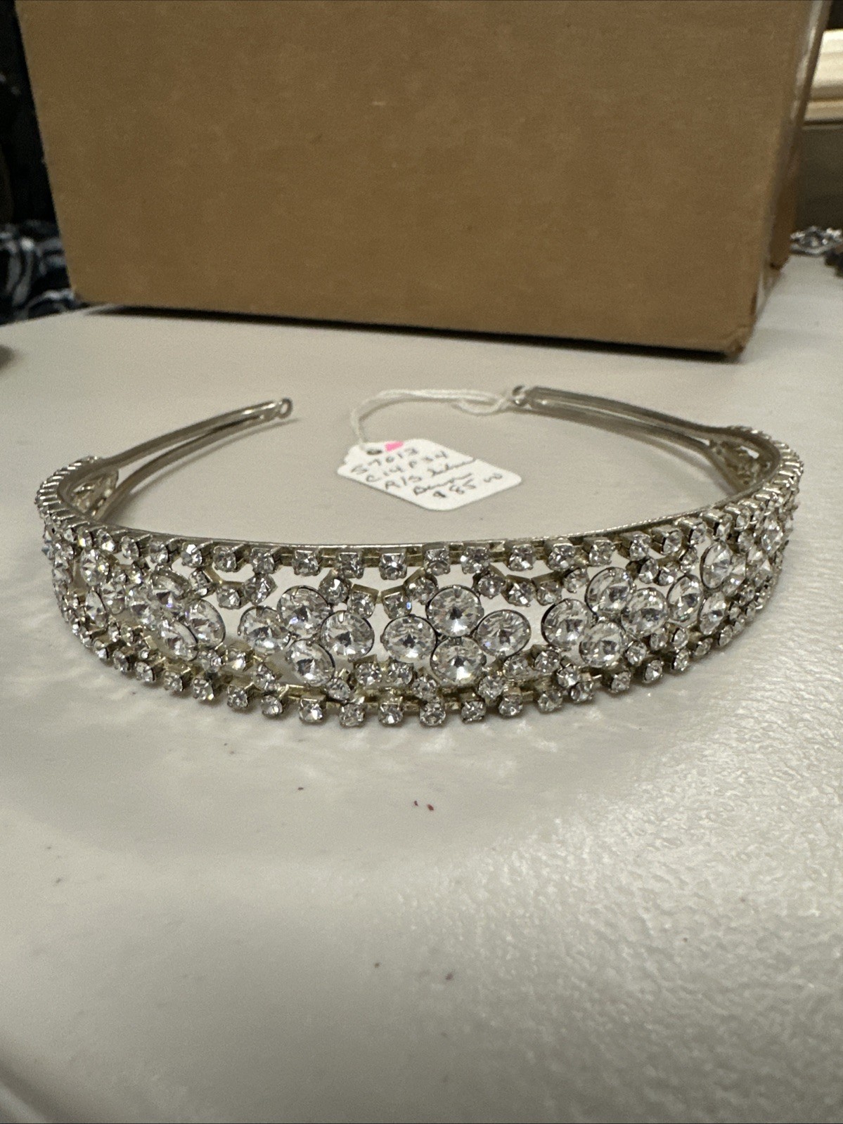 Auction Lot #2 : Rhinestone Headbands and Brooch +