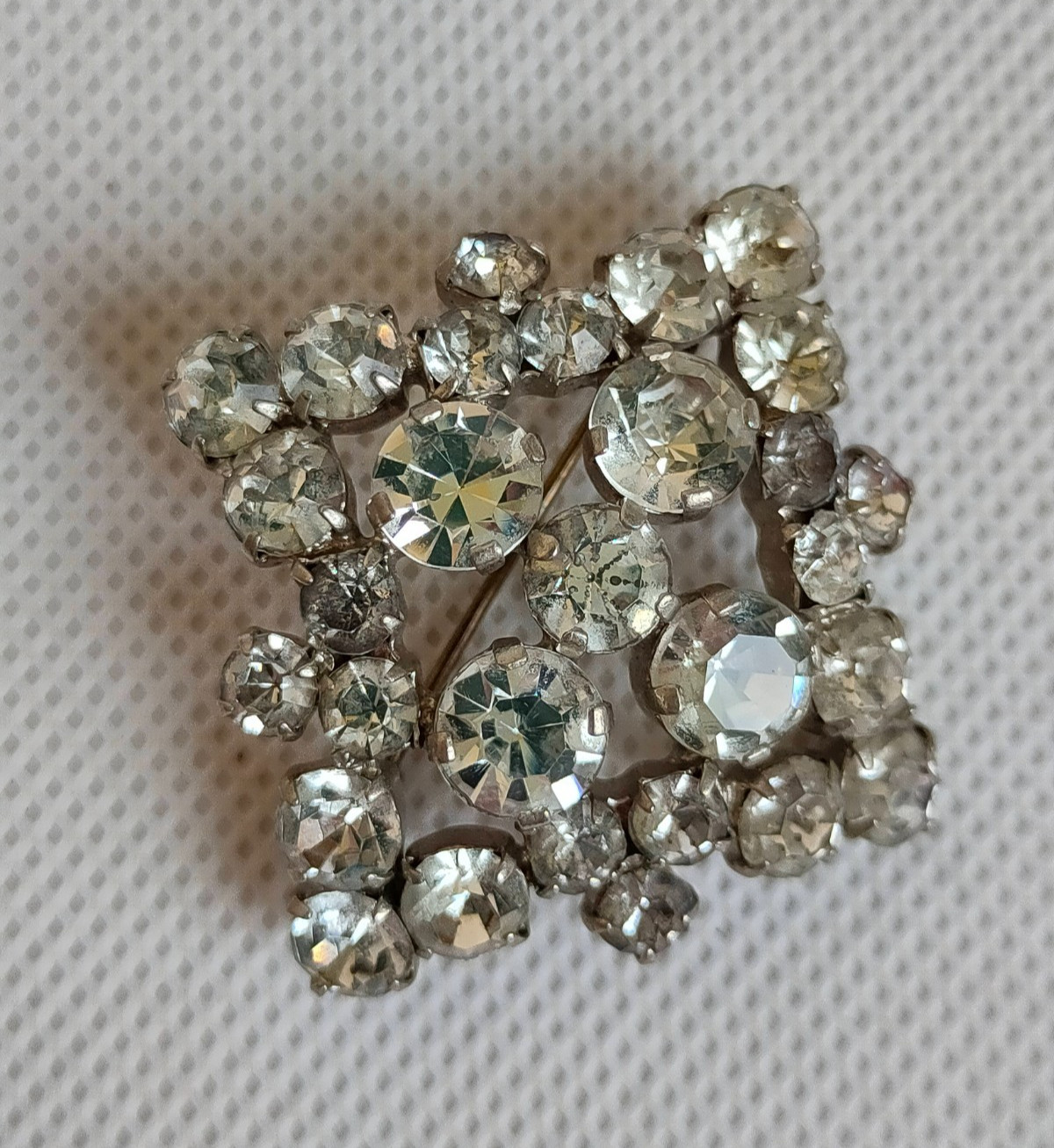 Vintage set of Soviet Czechoslovakian brooches with stones, 3 pcs. USSR.
