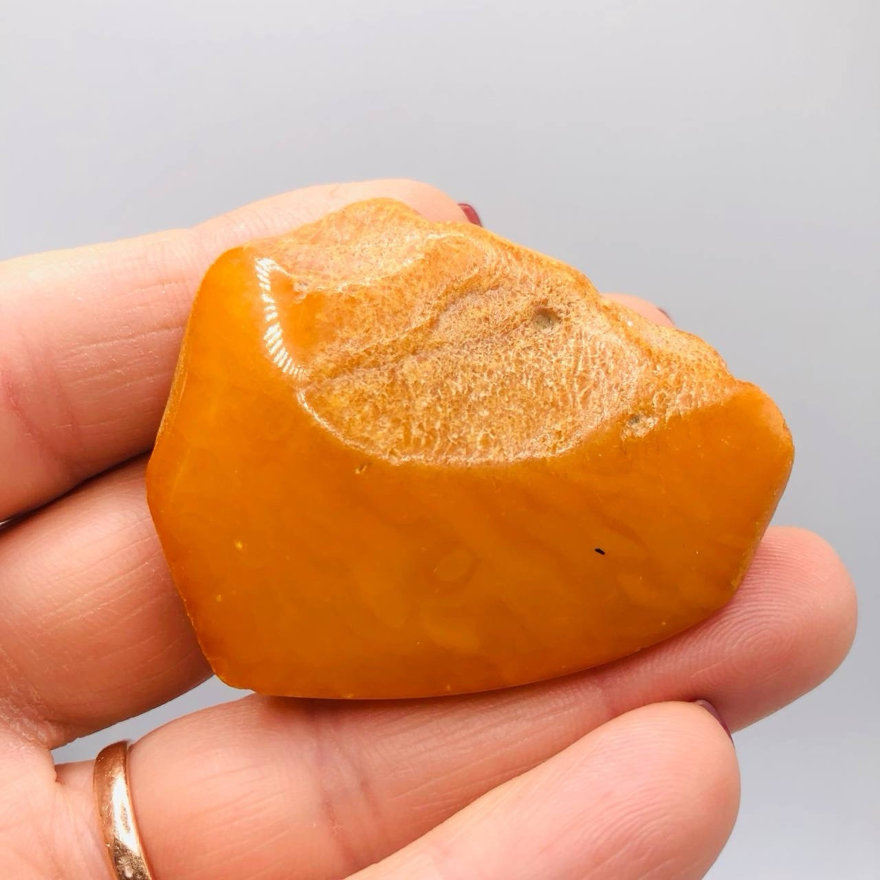 Vintage Butterscotch Landscape Natural Baltic Amber Brooch Egg yolk USSR