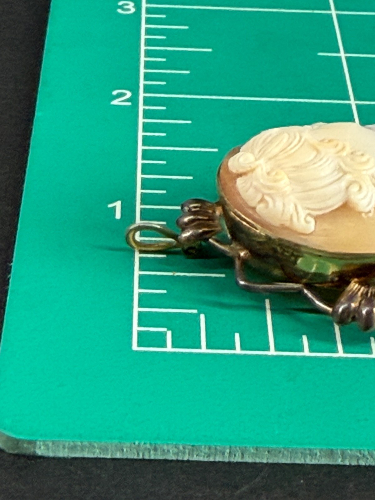 Vintage Shell Cameo Brooch Pendant 12K Gold Filled Lady Portrait Art Deco