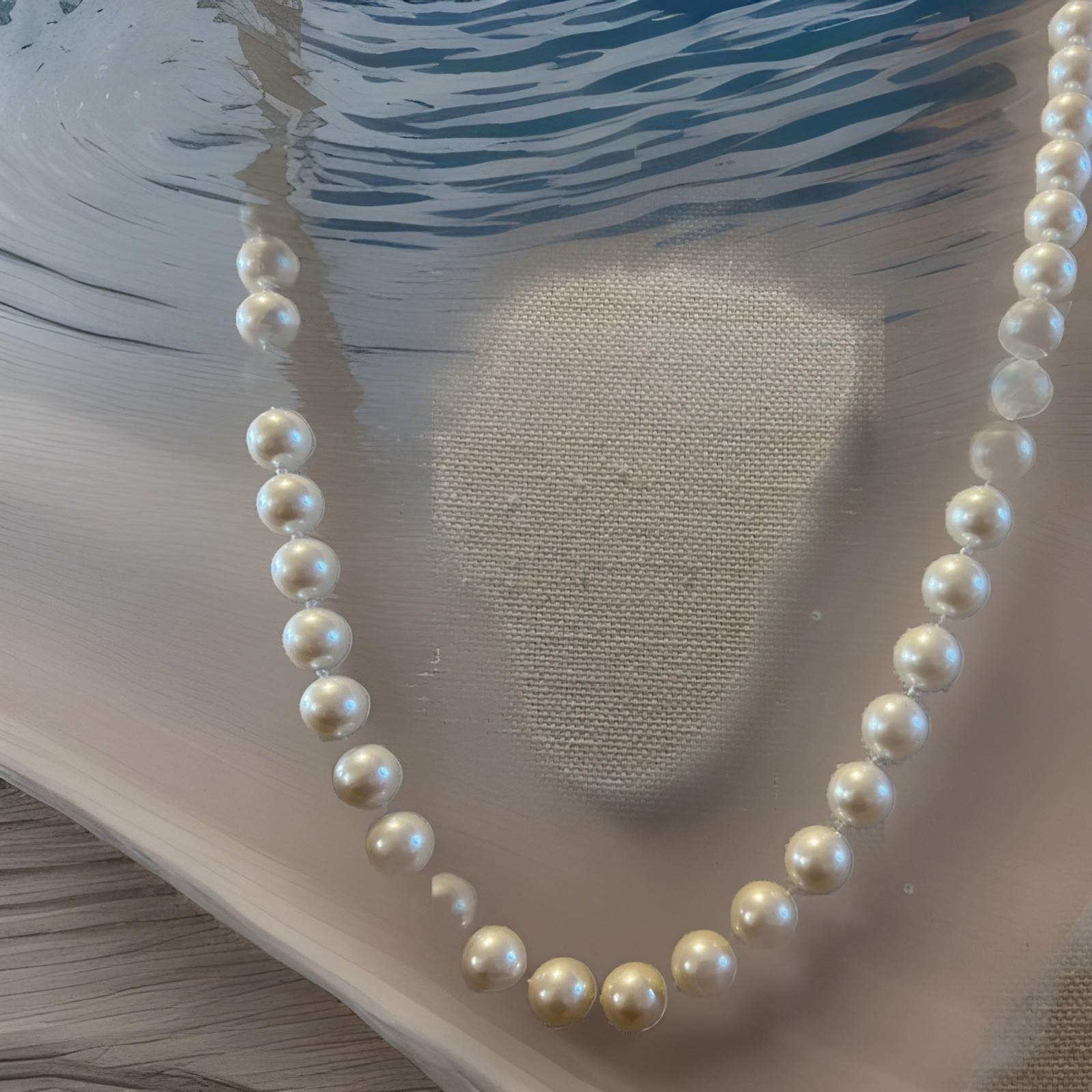 Vintage Marvella cascading Faux Pearl single 22.5″ B62