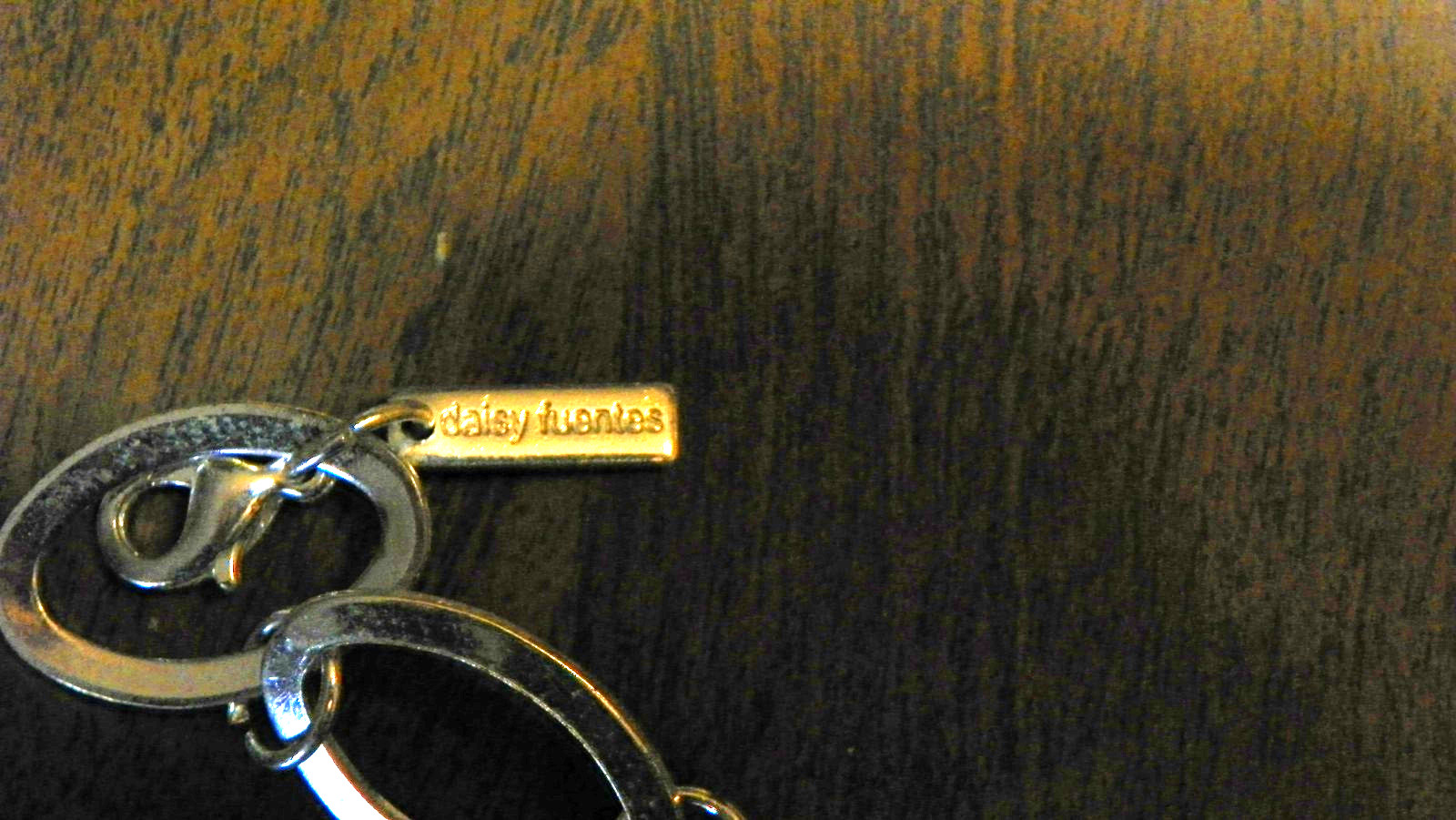 Vtg SIGNED DAISY FUENTES SILVER TONE TRIPLET LINK NECKLACE 20 1/4″ lg