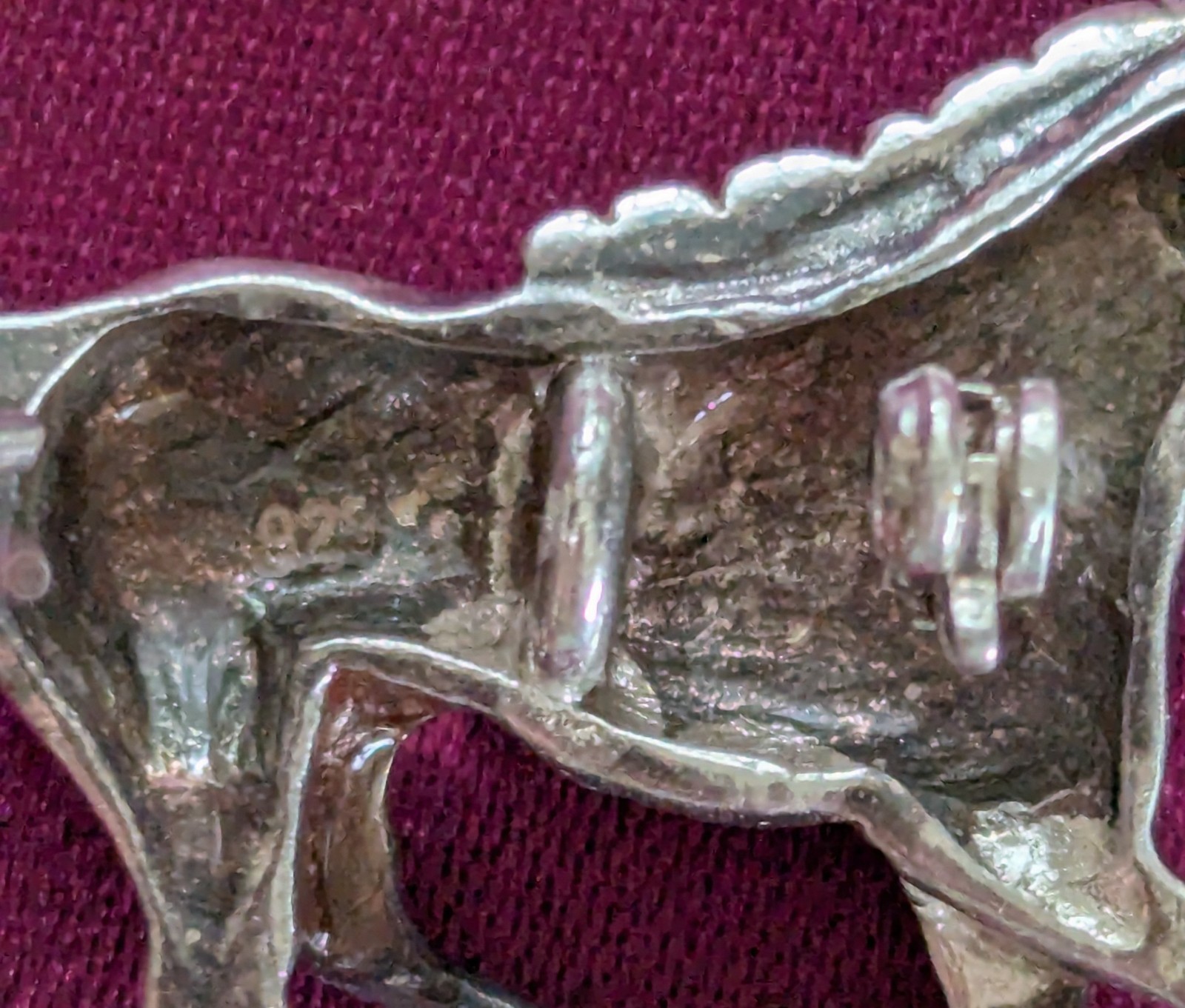 Vintage Sterling Silver 925 Running Galloping Horse Ladies Pin Brooch 1.5 “