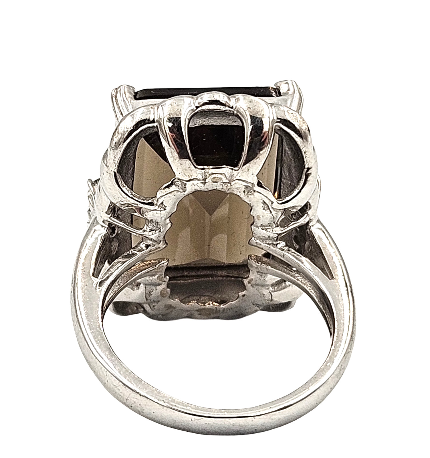 JZ Jewelry W1213 Sterling Silver Smoky Quartz Ring Size 6.5