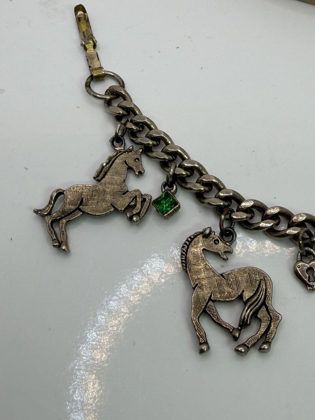 VTG Charm Bracelet Equestrian Lovers Horse One Lame