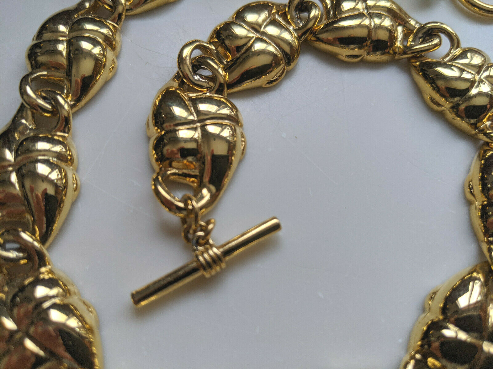 Anne Klein Chunky Gold Tone 17.5″ Necklace w Toggle Closure