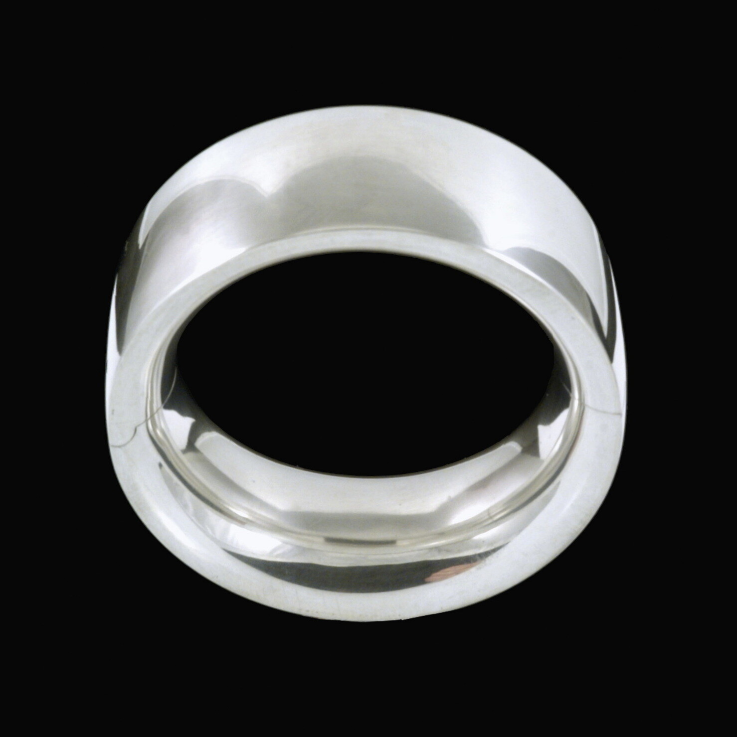 Hans Hansen – Denmark. Large Hindged Sterling Silver Bangle – 1960s