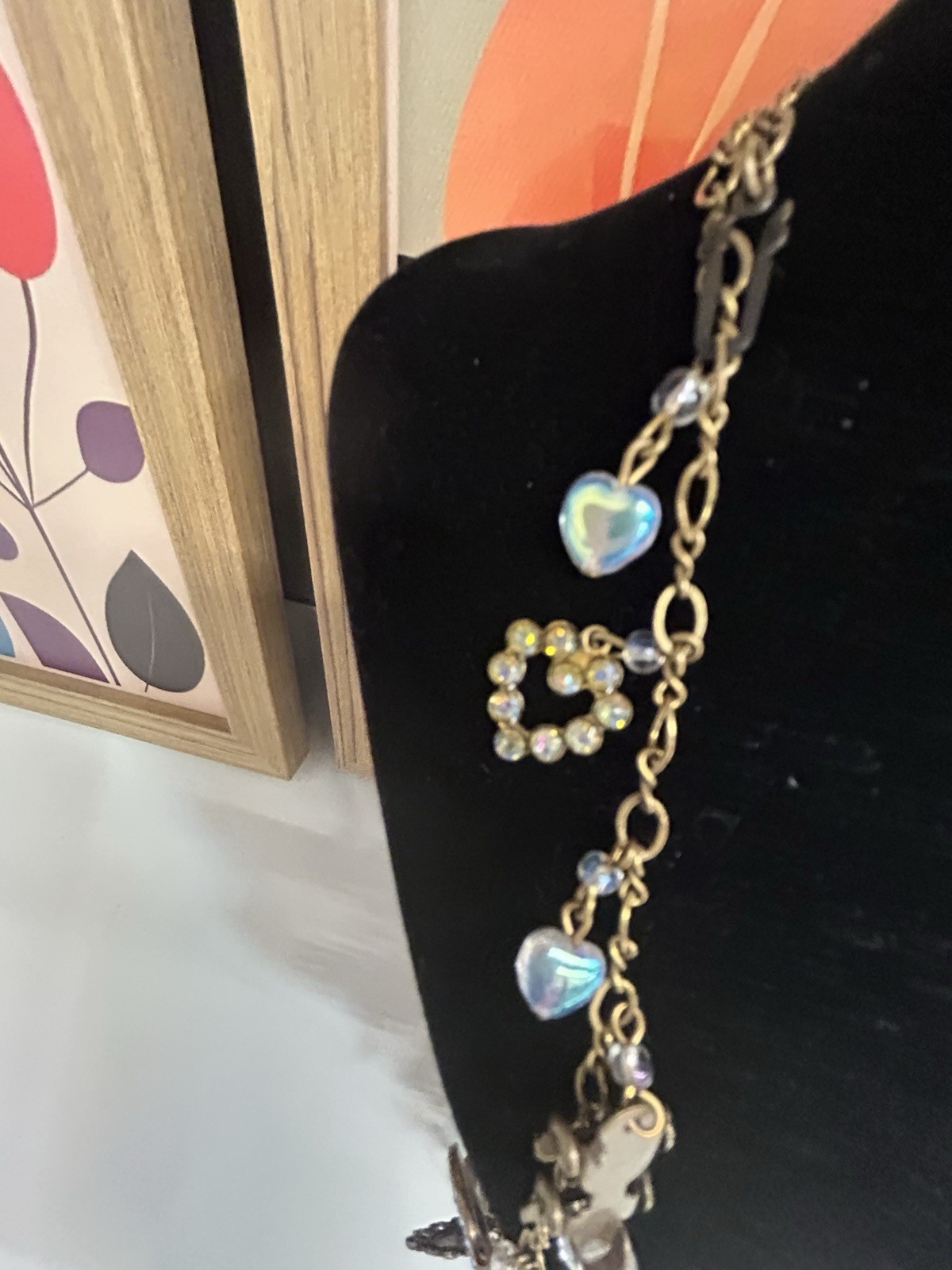 Glass Works Vintage Necklace 15” Long