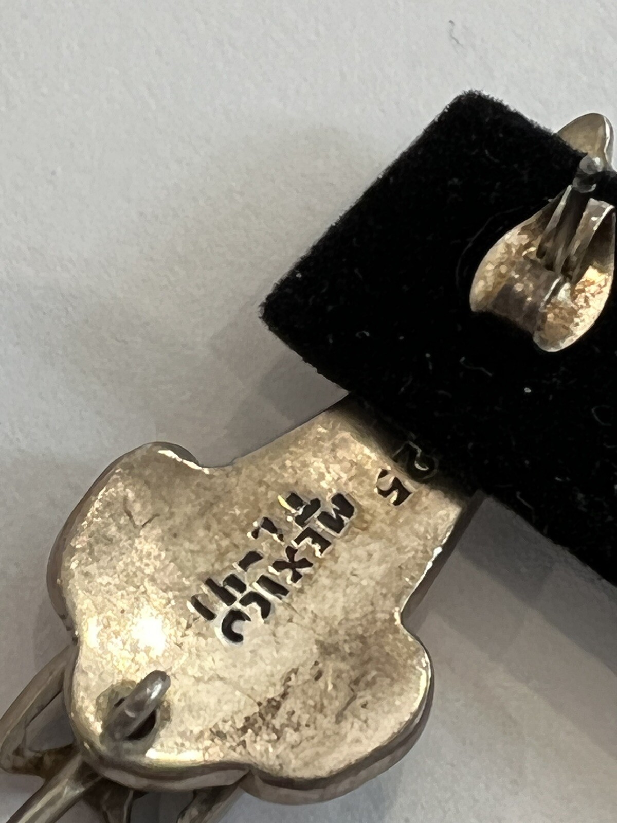 Vintage Mexico Sterling Slver Figural CAT Earrings MOVING TAIL Two Tone Gilt